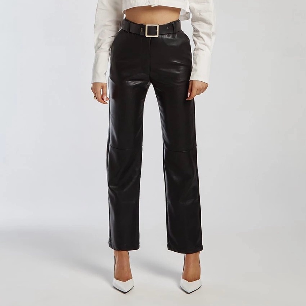 RUNAWAY the Label Black Faux Leather Pants
